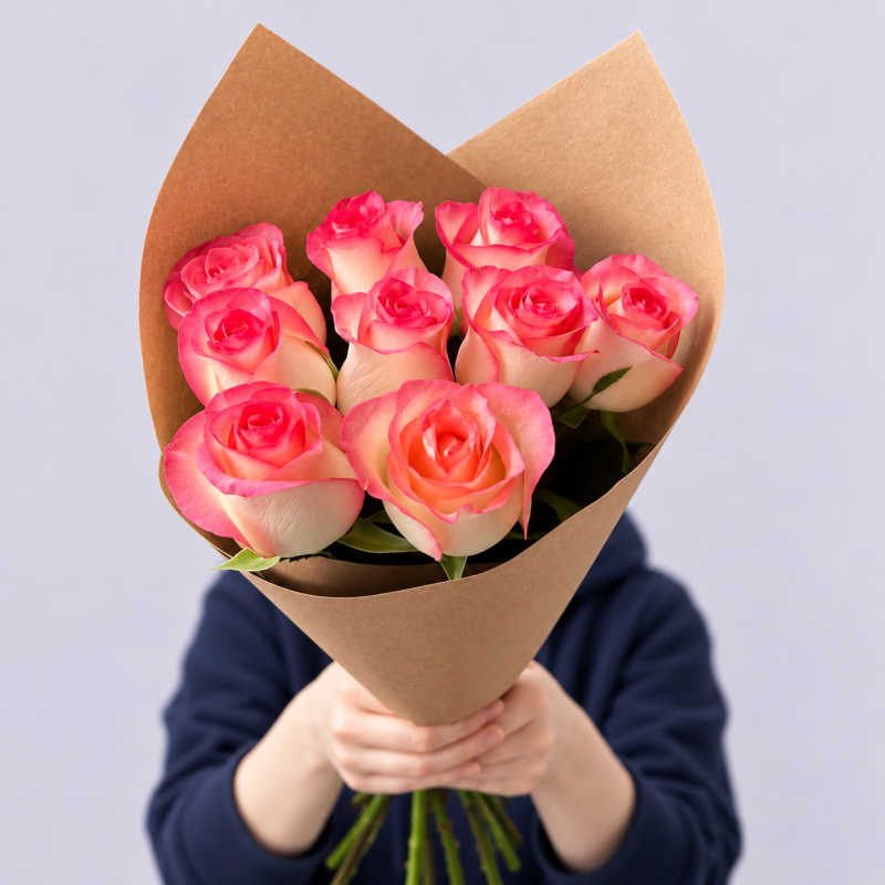 “Just for You” Bouquet — an elegant composition of 9 roses “Just for You” Bouquet — an elegant composition of 9 roses